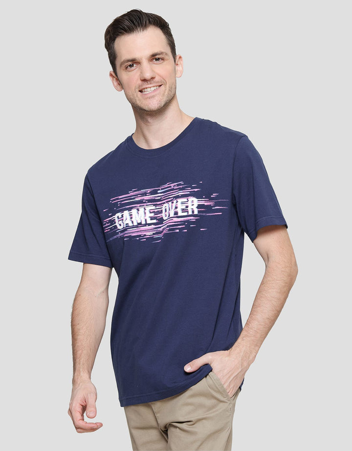 Nevada Wording Game Over Kaos Lengan Pendek Pria
