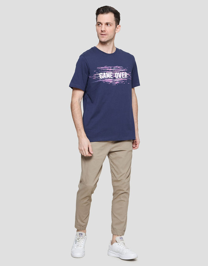 Nevada Wording Game Over Kaos Lengan Pendek Pria