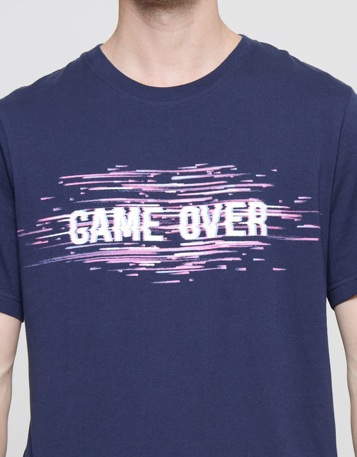 Nevada Wording Game Over Kaos Lengan Pendek Pria
