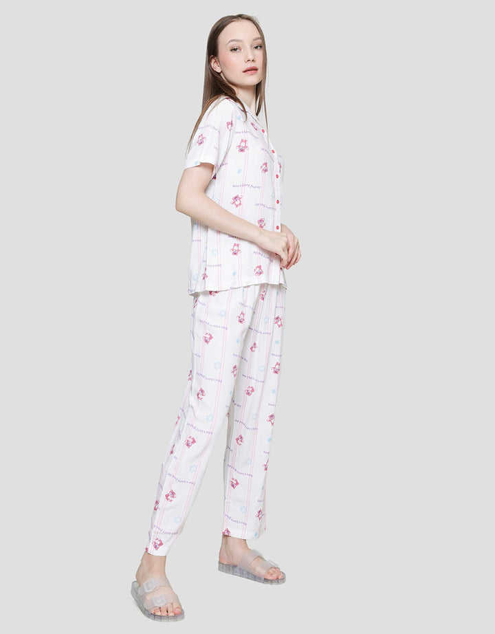 Disney Lotso Stripe Set Piyama Wanita