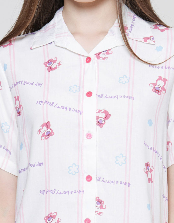 Disney Lotso Stripe Set Piyama Wanita