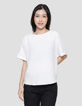 St. Yves Dual Text Blouse Wanita