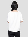 St. Yves Dual Text Blouse Wanita