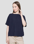St. Yves Dual Text Blouse Wanita
