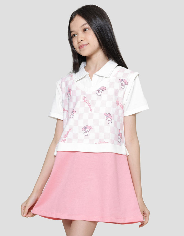Character Melody Square Midi Dress Anak Perempuan