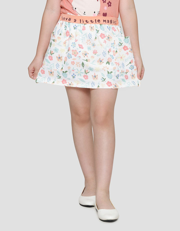 Little M Full Print Girls Mini Skirt