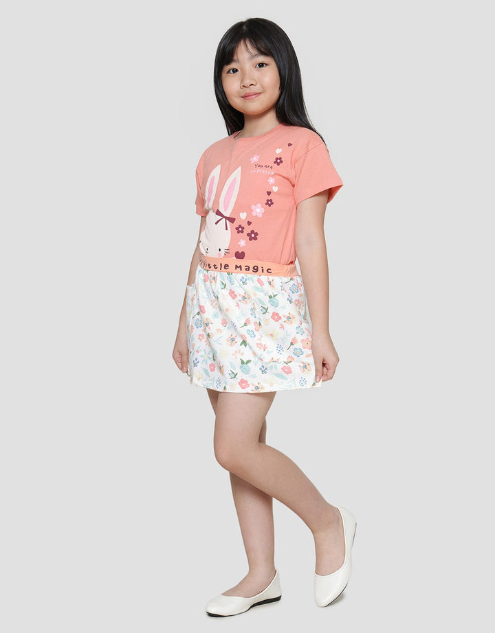 Little M Full Print Girls Mini Skirt