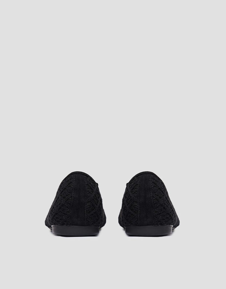 Connexion Laces Textrue Sepatu Flat Wanita