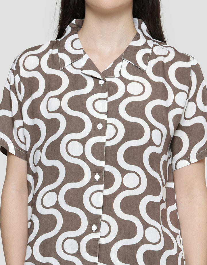 St. Yves Dot Wave Baju Tidur One Set Wanita