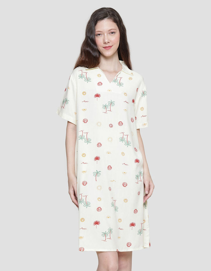 Nevada Shells Collect Midi Dress Wanita