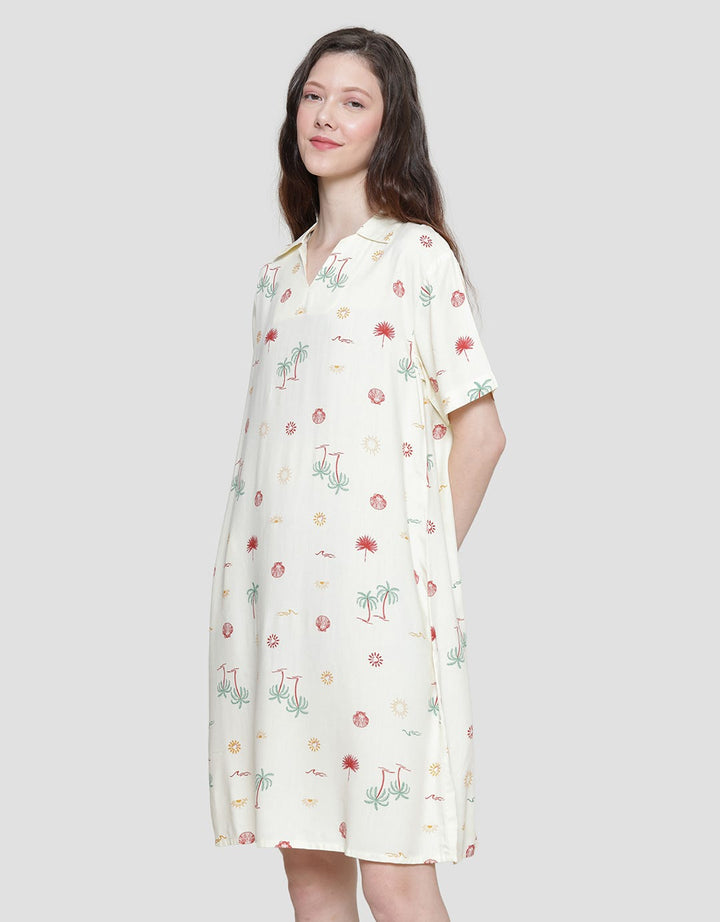 Nevada Shells Collect Midi Dress Wanita