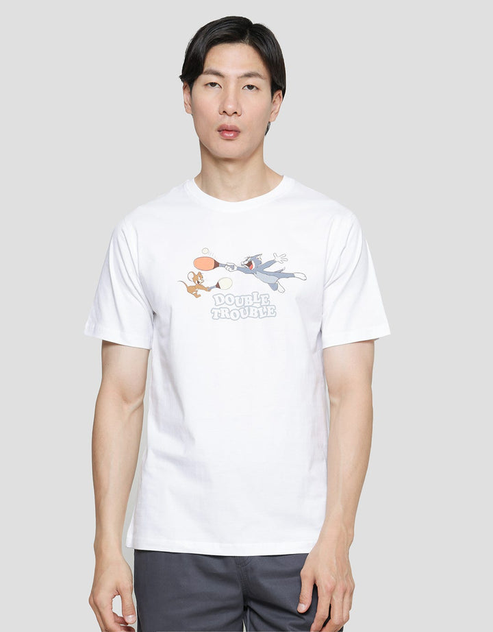 T Zone Wb Tom And Jerry Double Trouble Kaos Lengan Pendek Pria