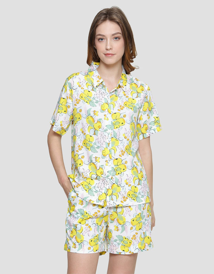 Nevada Three Lemon Baju Tidur Satu Set Wanita