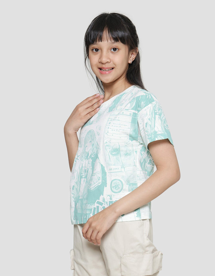 Nevada Anime Kiss Boxy Kaos Anak Perempuan
