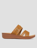 St. Yves Buckle Accent Strap Slipper Sandal Wanita