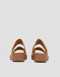 St. Yves Buckle Accent Strap Slipper Sandal Wanita