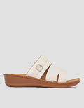 St. Yves Buckle Accent Strap Slipper Sandal Wanita