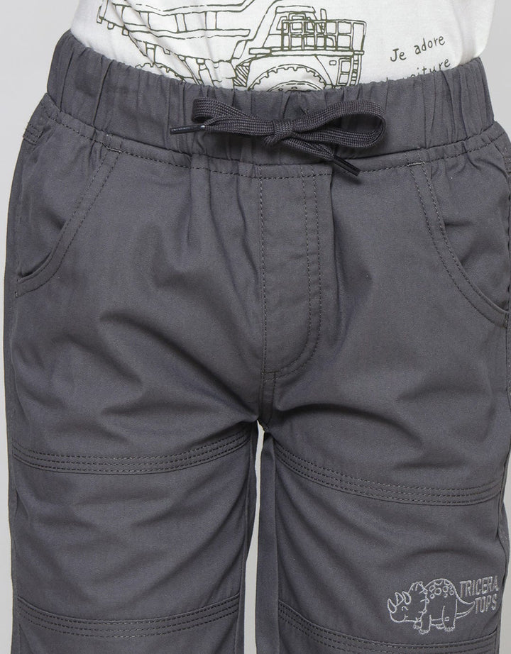 Little M Woven Dino Embroidery Boys Shorts