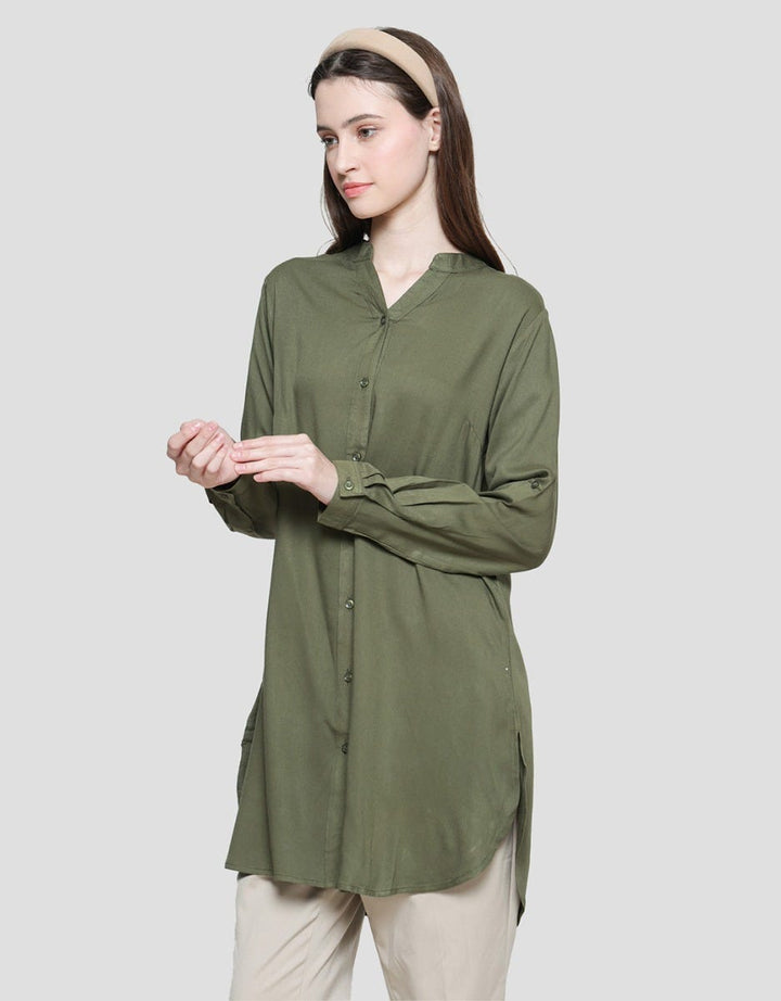 St. Yves Rayon With Skuder Kemeja Wanita