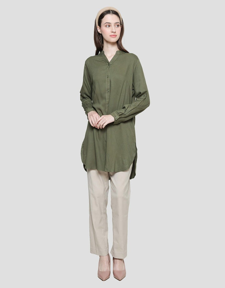 St. Yves Rayon With Skuder Kemeja Wanita