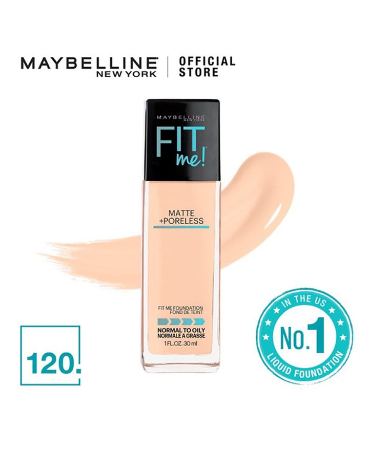 Maybelline Foundation Fit Me Pump Matte Poreless - 120 Calssic Ivory