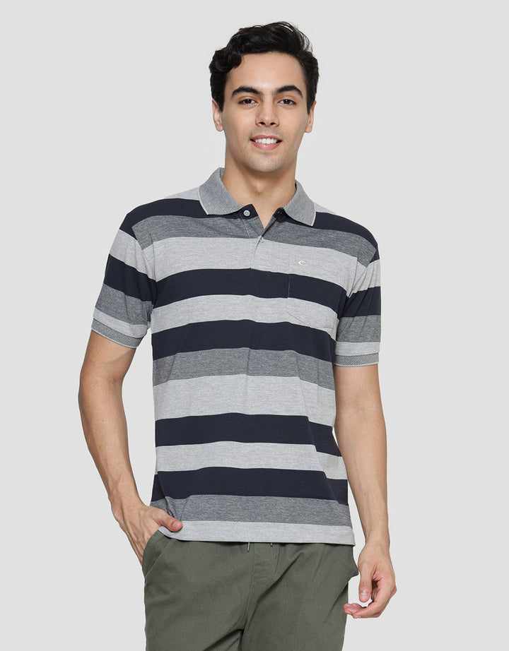 Cole Stripe Print Kaos Polo Pria