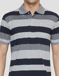Cole Stripe Print Kaos Polo Pria