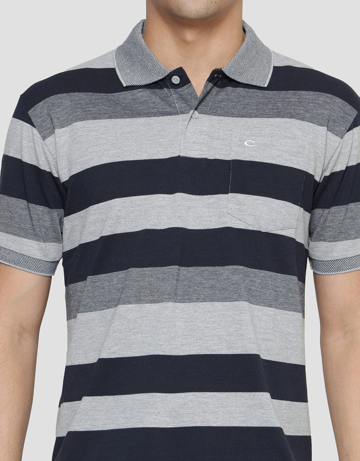 Cole Stripe Print Kaos Polo Pria