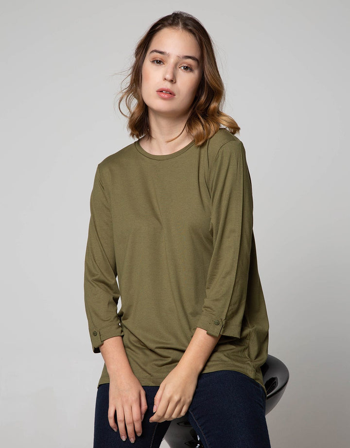 St. Yves 7/8 Sleeve Top Knit Rysp