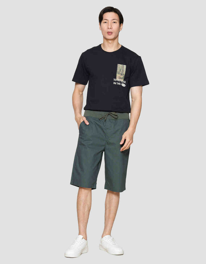 Nevada Rib Bottom Print Herringbone Celana Pendek Pria
