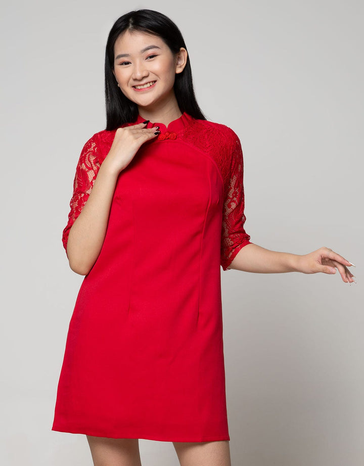 St. Yves Short Sleeve Midi Dress Lace