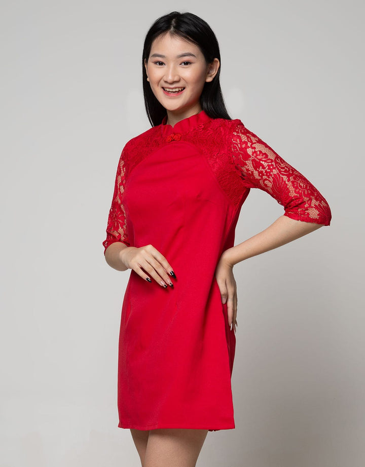 St. Yves Short Sleeve Midi Dress Lace