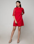 St. Yves Short Sleeve Midi Dress Lace