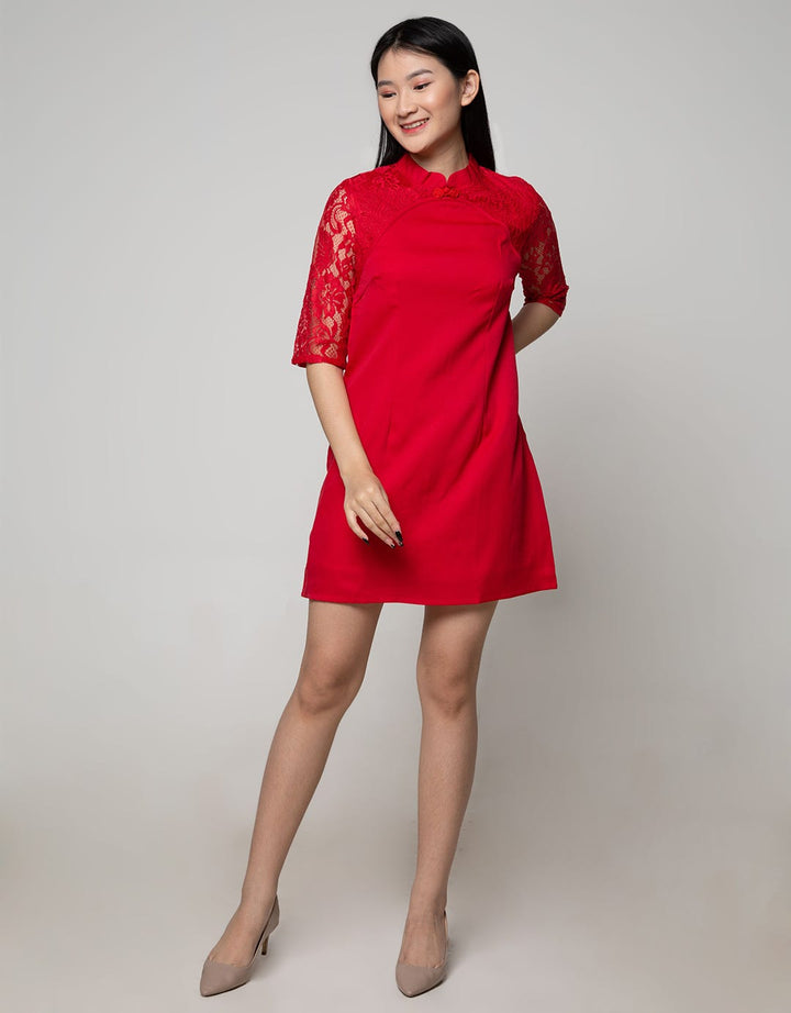 St. Yves Short Sleeve Midi Dress Lace