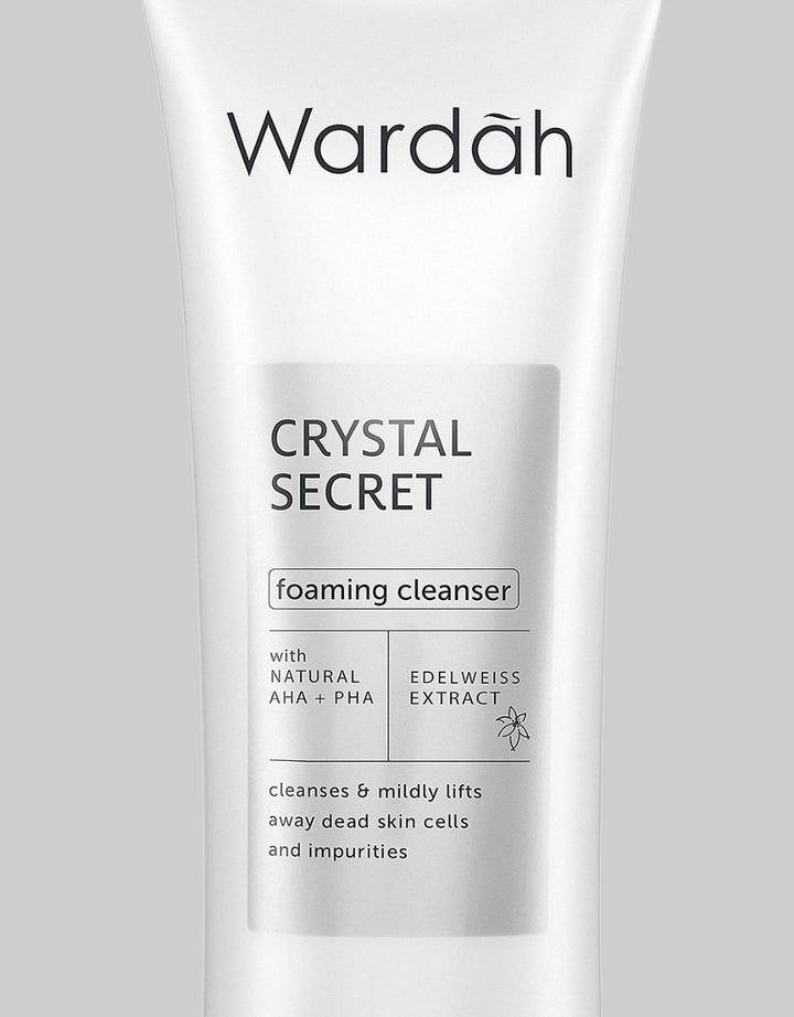 Wardah Crystal Secret Foaming Cleanser with Natural AHA+PHA 100 ml