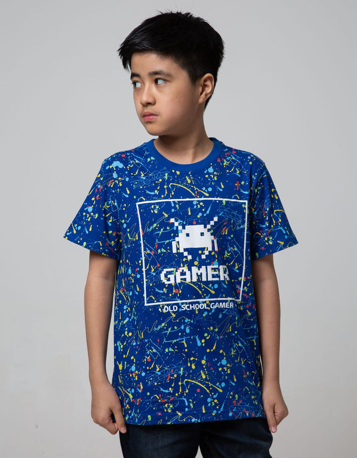 Aero Kids Short Sleeve T-Shirt Fullprintnofloc Regular Old School Gamer