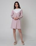 Nevada Long Sleeve Midi Dress All About Pink