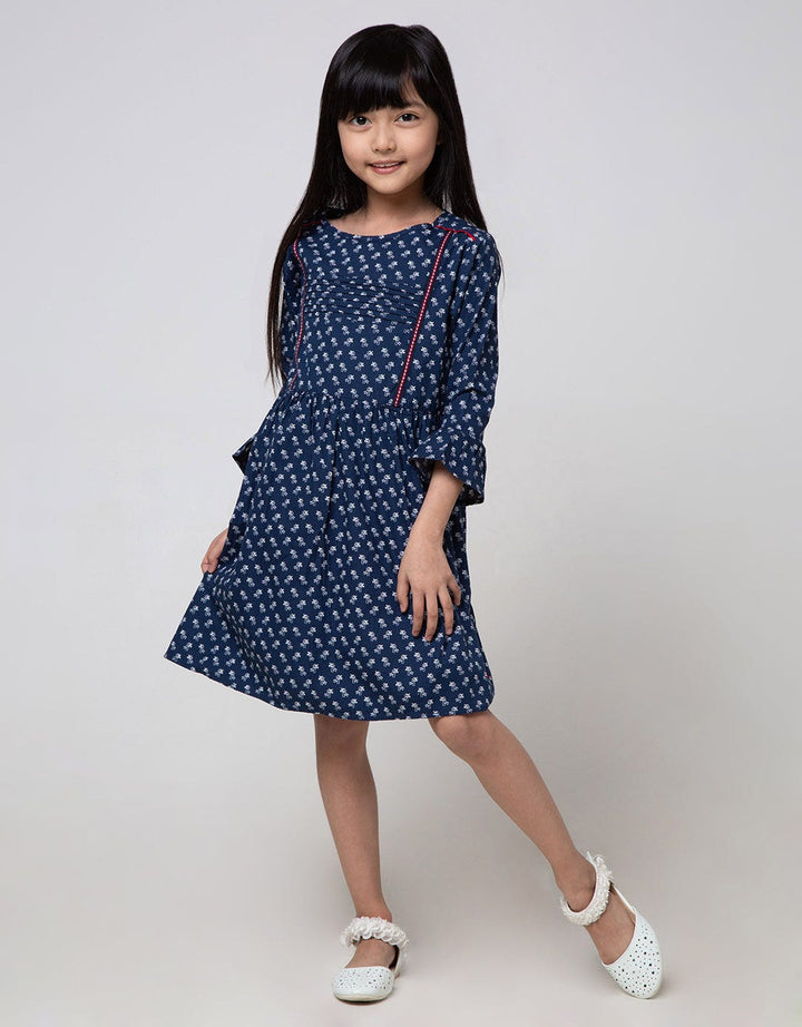 Cardinal Kids Girl Motif Print Casual Dress