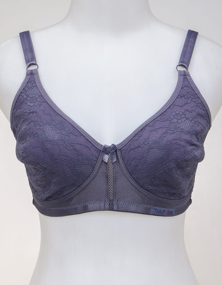 Tulip Sexy Lace Non Wire Women's Floral Bra