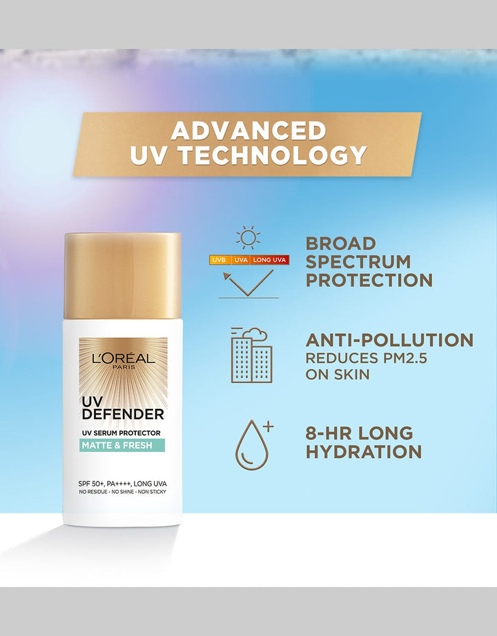 L'Oreal Paris UV Defender UV Serum Protector Matte & Fresh SPF50+ / PA++++