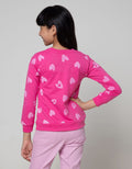 Aero Sweatshirt Fullprint Heart With Sequin