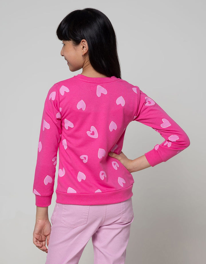 Aero Sweatshirt Fullprint Heart With Sequin