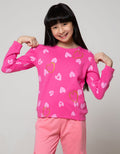 Aero Sweatshirt Fullprint Heart With Sequin