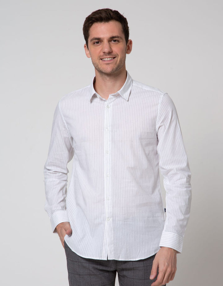 Andrew Smith Stripe Kemeja Lengan Pendek Pria