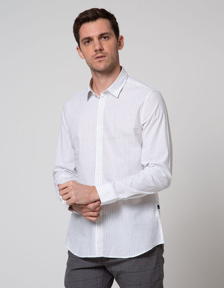 Andrew Smith Stripe Kemeja Lengan Pendek Pria