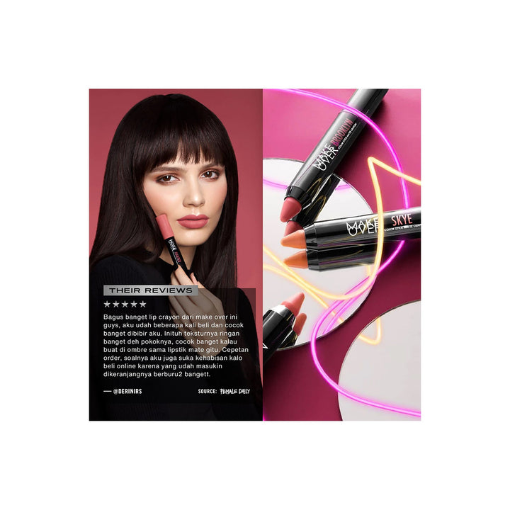 Make Over Color Stick Matte Crayon 2.6 G / Powerstay Transferproof Matte Lip Cream 7 g