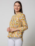Point One Girl Josefina Floral Yellow Blouse