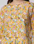 Point One Girl Josefina Floral Yellow Blouse
