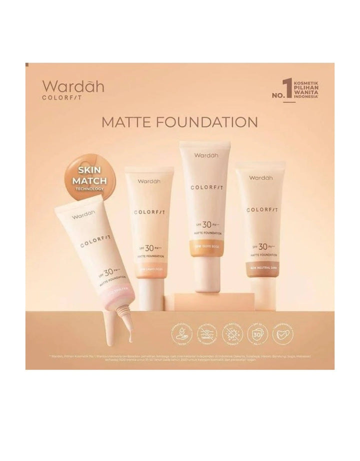 Wardah Colorfit Matte Foundation 25 ml