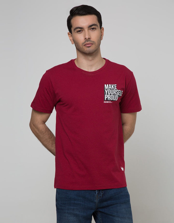Freeride Men's Tshirt Wording Make Yourself Proud